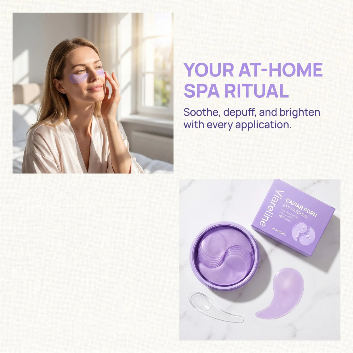 2026 New Caviar Infused Hydrogel Under Eye Patches 60 Count, Dual Nourishing Complex Hydrating Daily Eye Mask for All Skin Types, For Revitalized‑Looking Under‑Eye Skin, Perfect Holiday Gift for Halloween Thanksgiving Christmas
