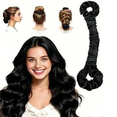 OvernightGlow™ Curler 🌙 — Soft Satin, Perfect Morning Hair