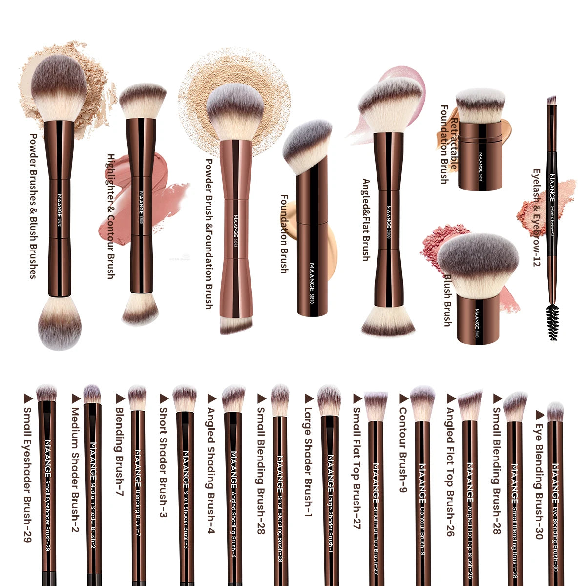 GlamPro™ 20-Piece Makeup Brush Set 💄✨