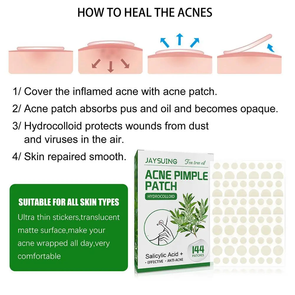 ClearSkin Hydrocolloid Acne Patches – Invisible & Healing