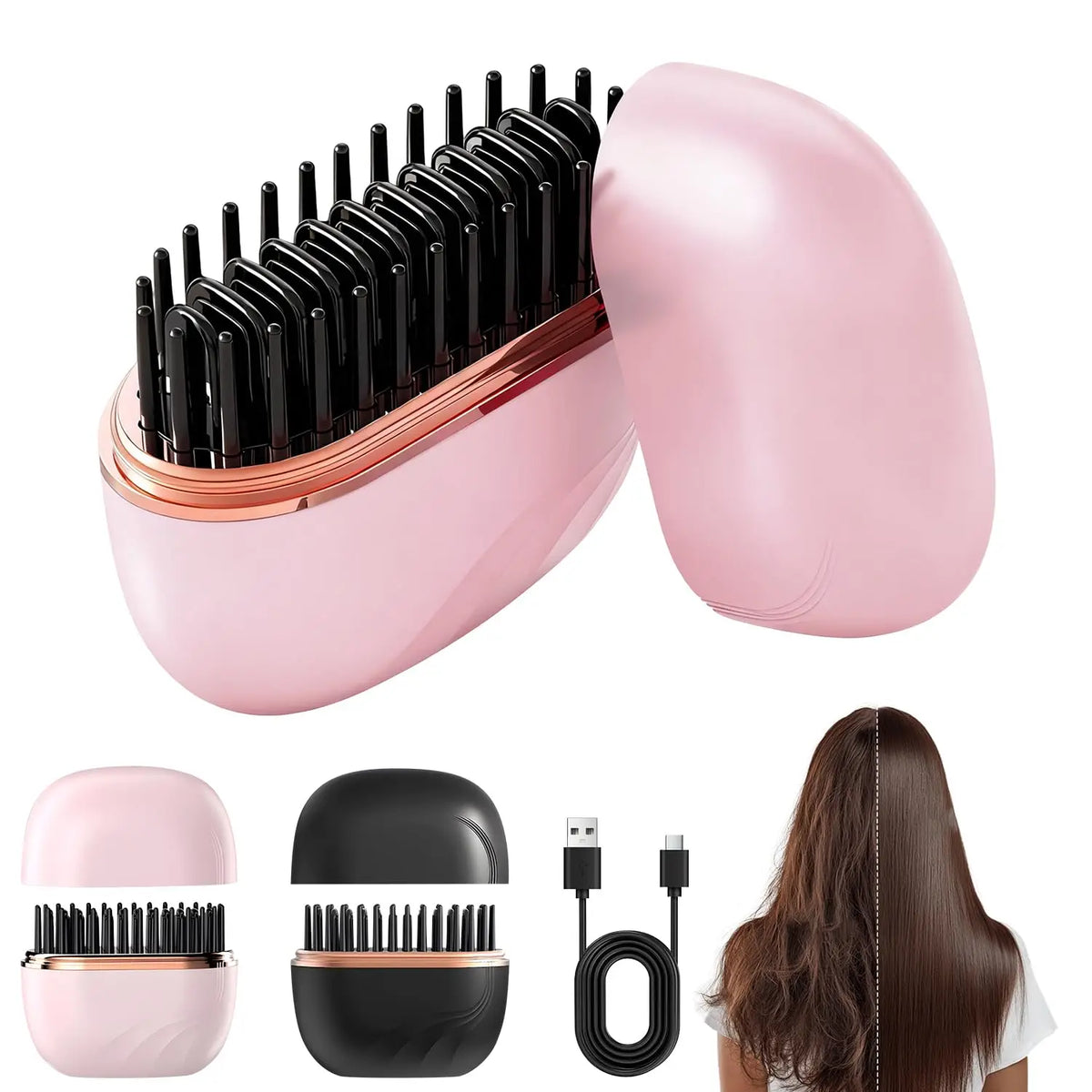 StyleGo Cordless 2-in-1 Straightener & Comb