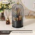 360° Rotating Multifunction Clear Dustproof Skincare Cosmetic Tools Storage Organizer, Makeup Brush Holder With Lid For Vanity Desktop Bathroom Countertop, Desk Organizer Creative Birdcage Large Capacity Lipstick, Lip Gloss